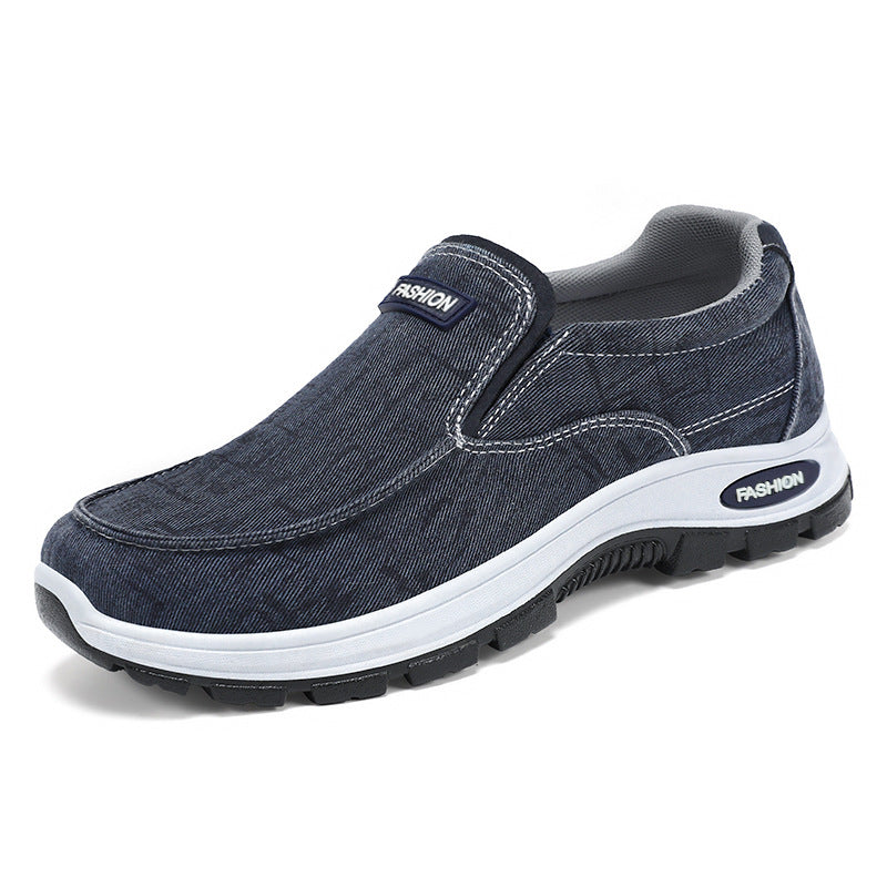 Damen Bequeme Slip-On Freizeitschuhe mit Denim-Optik EB