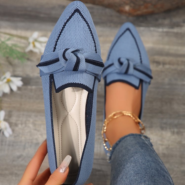 Damen Ballerinas mit schickem Schleifen-Detail und stabiler Sohle EB