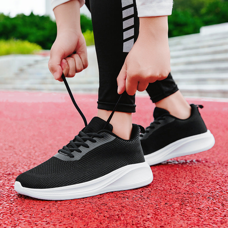 Unisex nan leichter Strick-Laufschuh mit atmungsaktivem Obermaterial und stoßdämpfender Schaumsohle EB