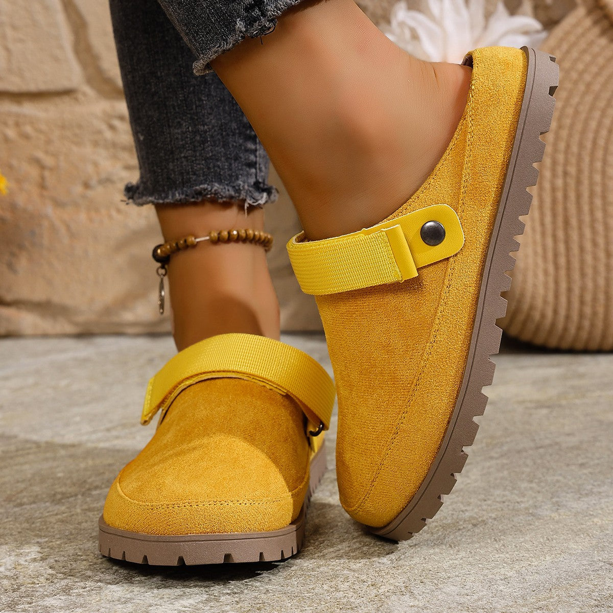 Damen Clogs mit verstellbarem Riemen und weichem Innenfutter EB