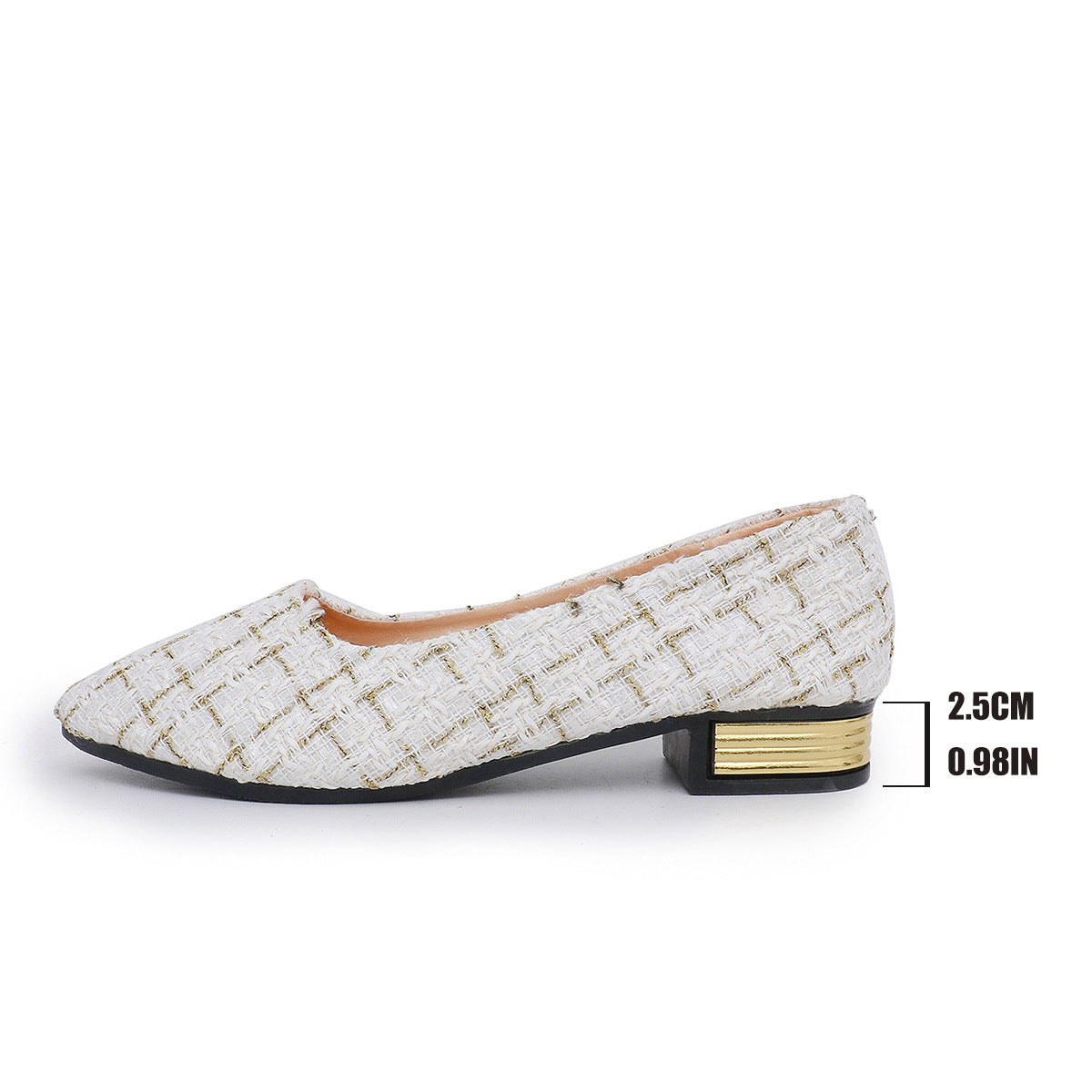 Damen Elegante Ballerinas mit extravaganten Goldakzenten EB