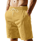 Herren-Bermudashorts mit elastischem Bund und Kordelzug