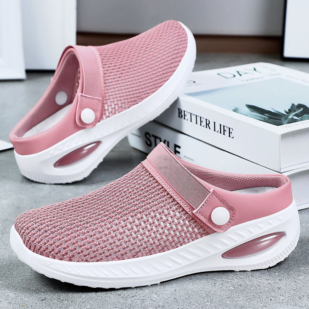 Damen Atmungsaktive Clogs mit flexiblem Design EB