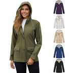 Damen nan wasserabweisender Parka mit Teddyfutter verstellbarer Kapuze und aufgesetzten Taschen EB
