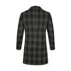 Damen eleganter Trenchcoat mit feinem Karo-Muster und tailliertem Schnitt EB