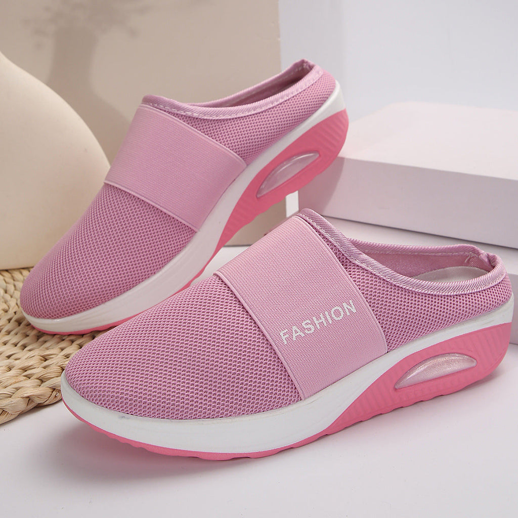 Damen Bequeme Slip-On Clogs mit atmungsaktiver Mesh-Oberfläche und flexibler Sohle EB