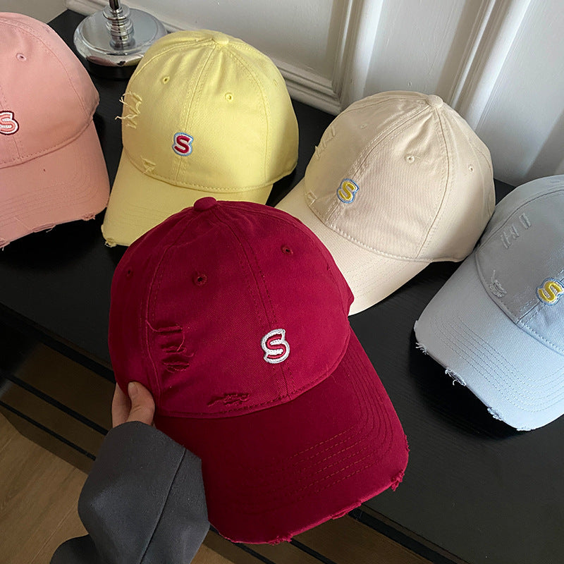 Unisex-Baseballkappe mit Stickerei im Used-Look