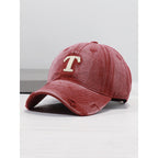 Herren-Denim-Cap mit Distressed-Optik
