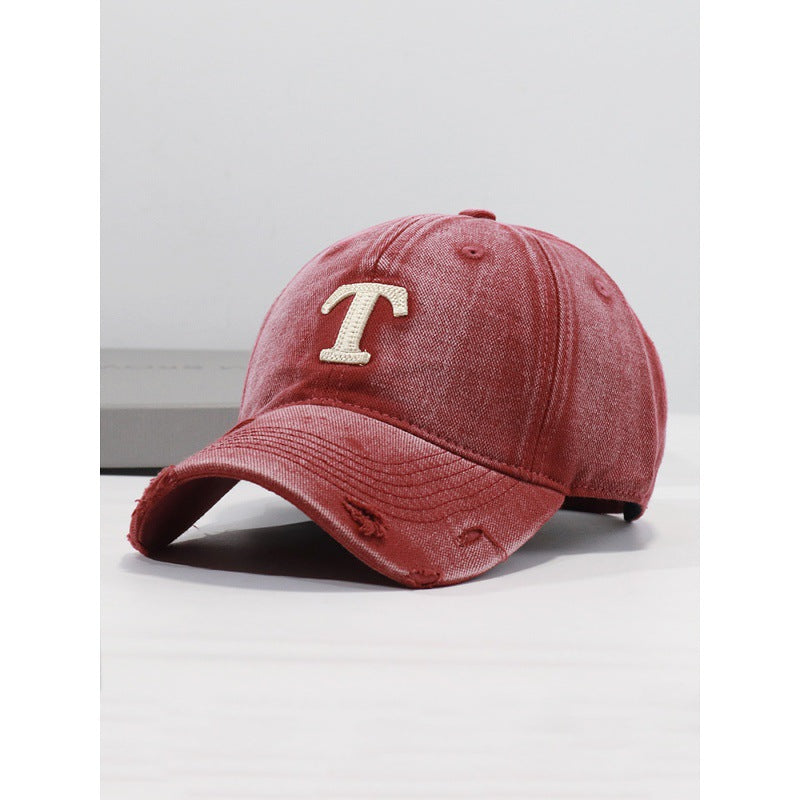 Herren-Denim-Cap mit Distressed-Optik