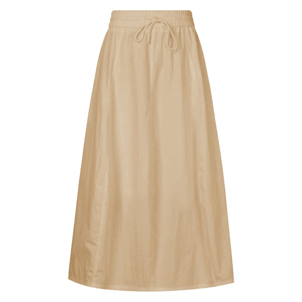 Damen maxilanger Rock mit elastischem Taillenbund und leichtem Material EB