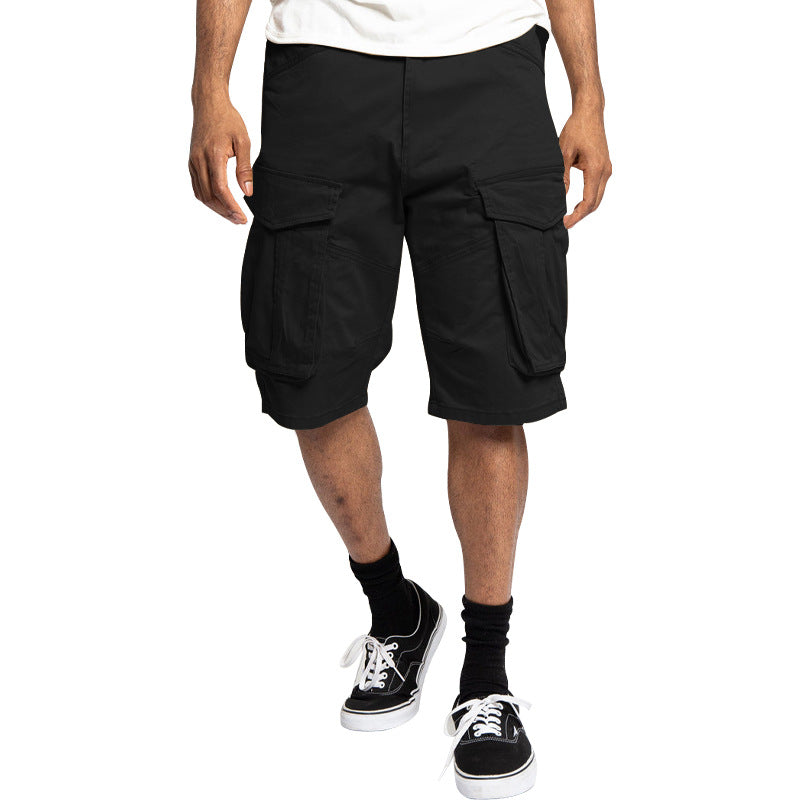 Robuste Cargo-Shorts für Herren mit großen Klappentaschen und lockerer Passform