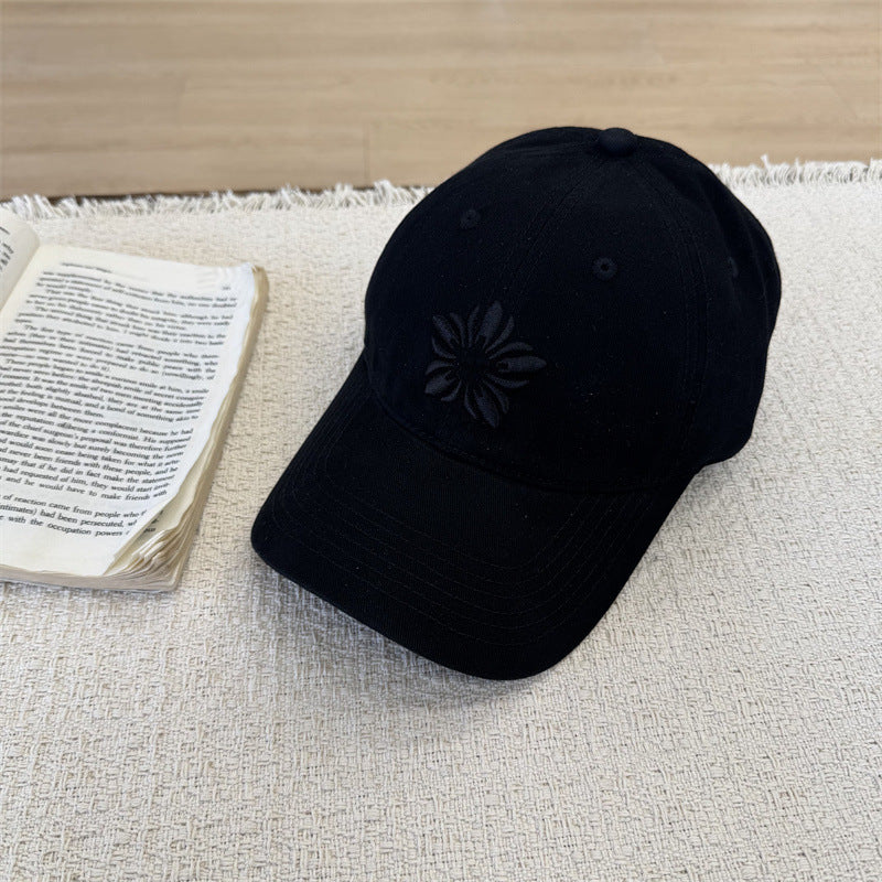 Baseballkappe mit Blumenstickerei für Damen