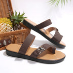 Damen Bequeme Sandalen mit funkelndem Schmuckdetail EB