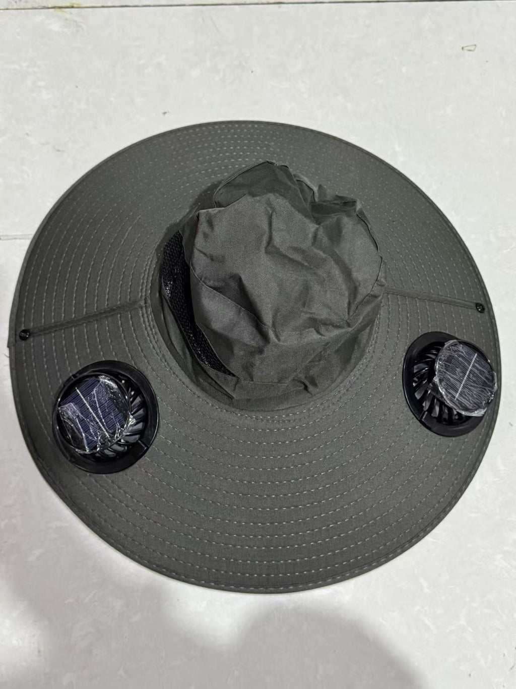 Ventilated Sun Hat with Battery Fans