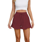Damen Verspielte Rüschen-Sommer-Shorts EB