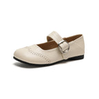 Damen Ballerinas mit verstellbarem Riemen und eleganter Schnalle EB