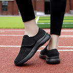 Damen Bequeme Slip-On Freizeitschuhe mit verstellbarem Klettverschluss EB