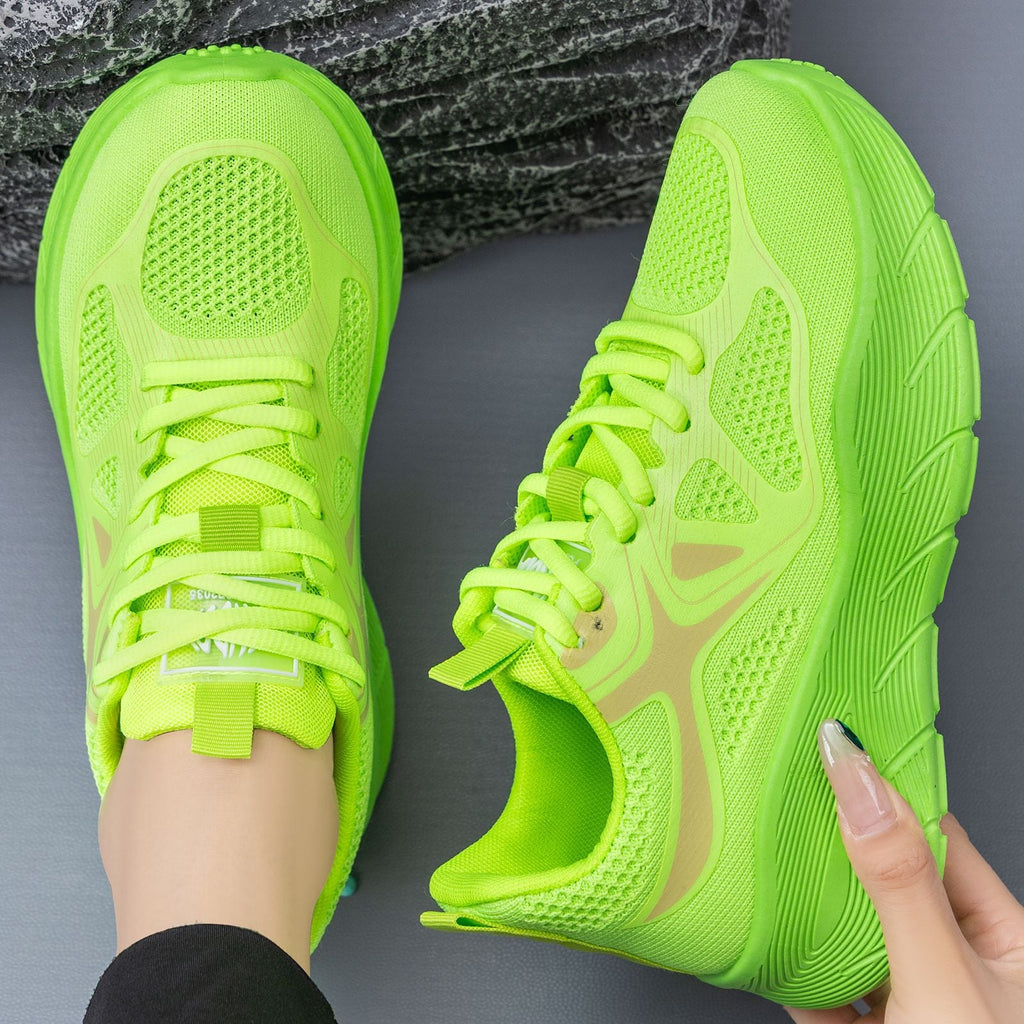 Damen Sportliche Laufschuhe mit atmungsaktivem Mesh-Obermaterial und gepolsterter Sohle EB