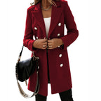 Damen eleganter und taillierter Designer-Mantel EB