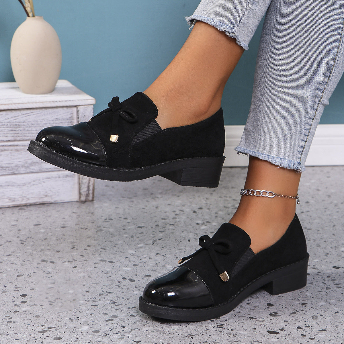 Damen Loafers mit elegantem Knoten-Detail und komfortablem Fußbett EB