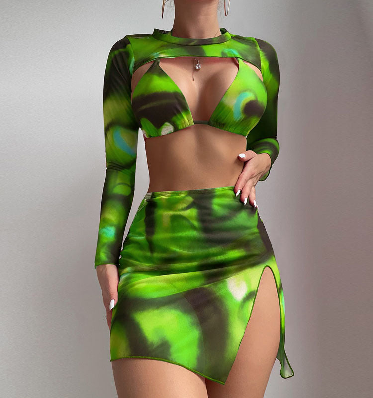 Damen Crop-Top und Rock Set EB