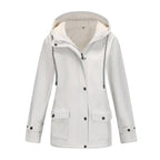 Damen nan wasserabweisender Parka mit Teddyfutter verstellbarer Kapuze und aufgesetzten Taschen EB