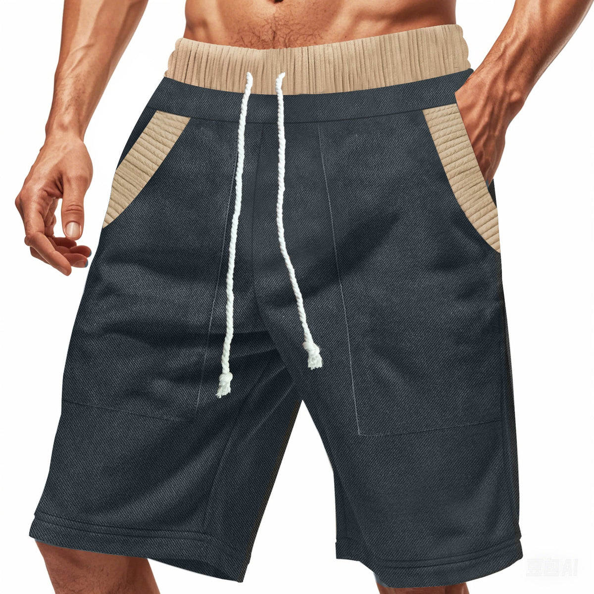 Herren Freizeit-Shorts mit elastischem Bund und praktischen Seitentaschen EB