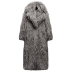 Damen Flauschiger Oversized-Mantel aus Kunstpelz EB