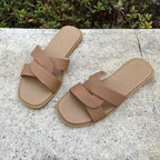 Damen bequeme Clogs mit modischem Überkreuz-Riemendesign EB