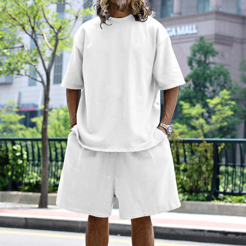 Oversized Loungewear-Set für Herren mit Boxy-Shirt und Shorts
