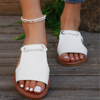 Damen Clogs mit geflochtenem Riemendesign und rutschfester Sohle EB