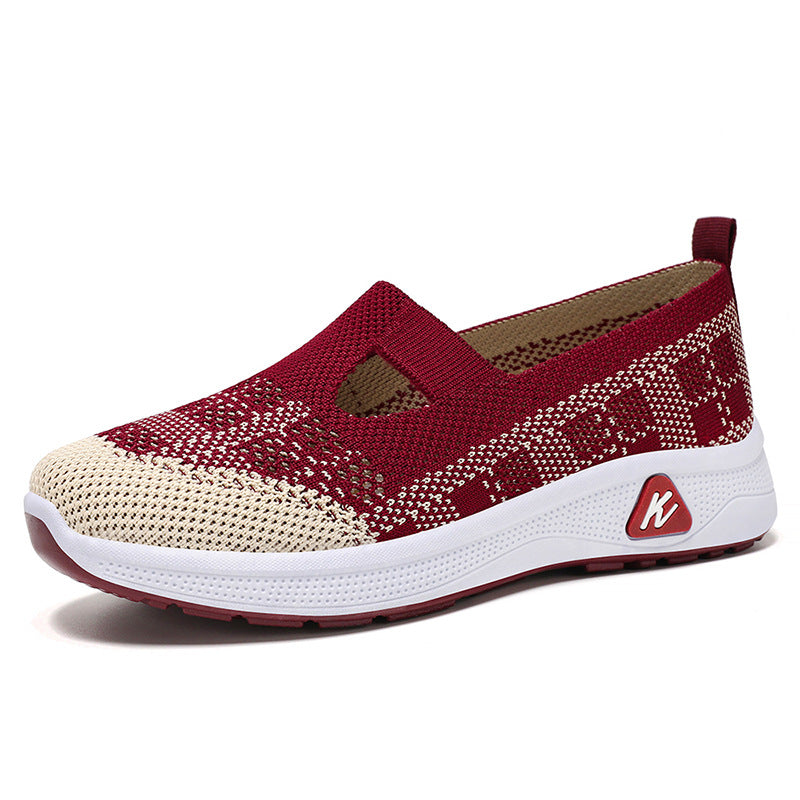 Damen Atmungsaktive und elastische Slip-On Freizeitschuhe EB