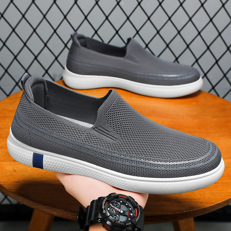 Damen Bequeme Slip-On Freizeitschuhe mit atmungsaktiver Mesh-Oberfläche EB