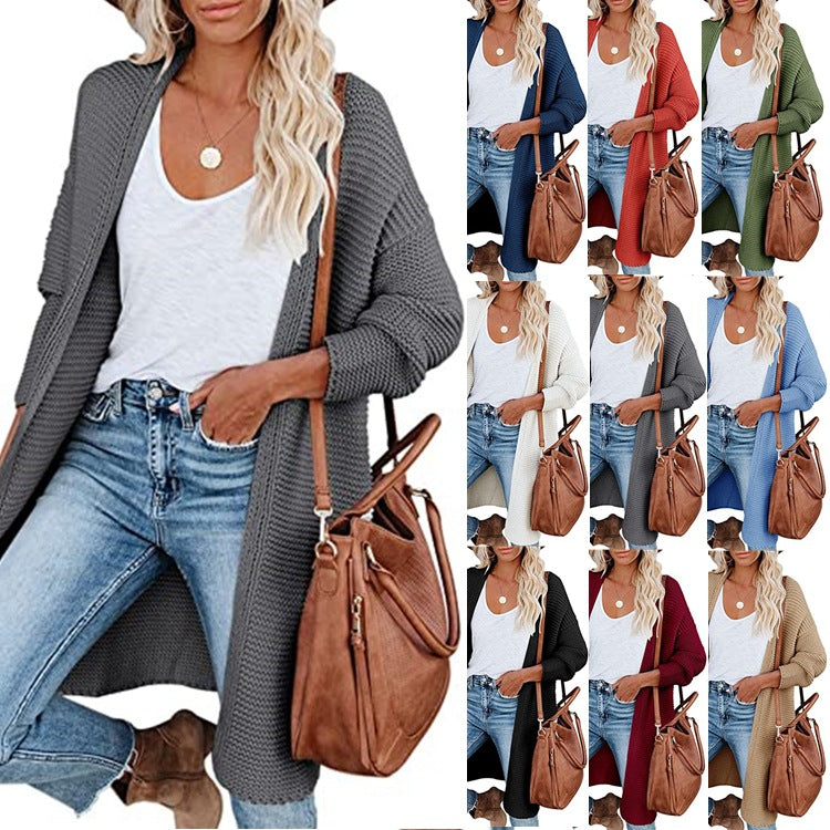 Damen Grobstrickmantel im lässigen Oversized-Stil EB