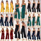 Damen Jumpsuit mit schmalen Trägern und weitem Beinschnitt EB