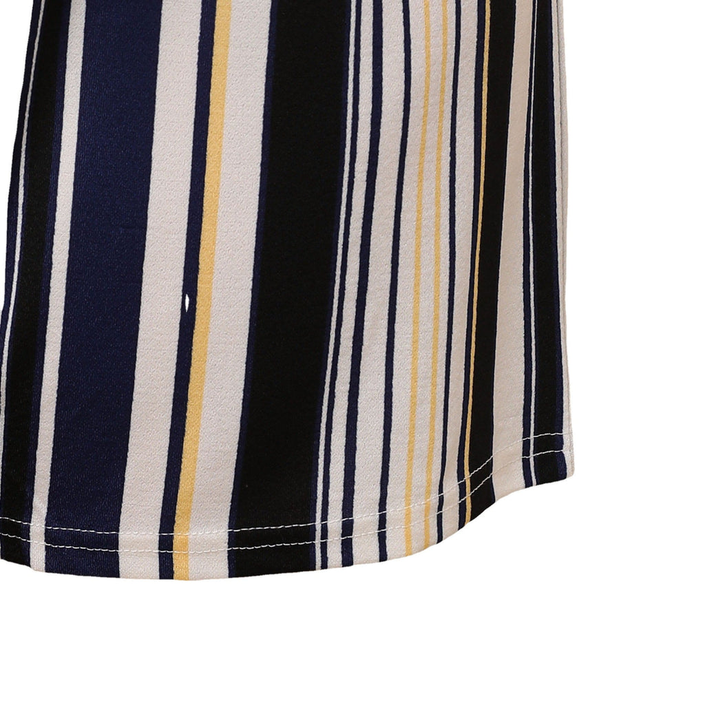 Gestreifte Damen-Sommershorts mit elastischem Bund