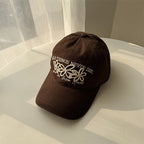 Bestickte florale Damen-Baseballkappe