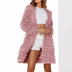 Damen Langer Fransenmantel EB