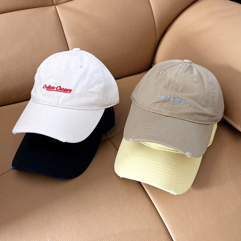 Damen Baseballkappe aus Baumwolle im Used-Look