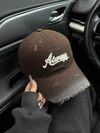 Damen-Baseballkappe mit Distressed-Grafik