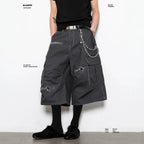 Stilvolle Herren-Cargoshorts mit weitem Schnitt und praktischen Taschen