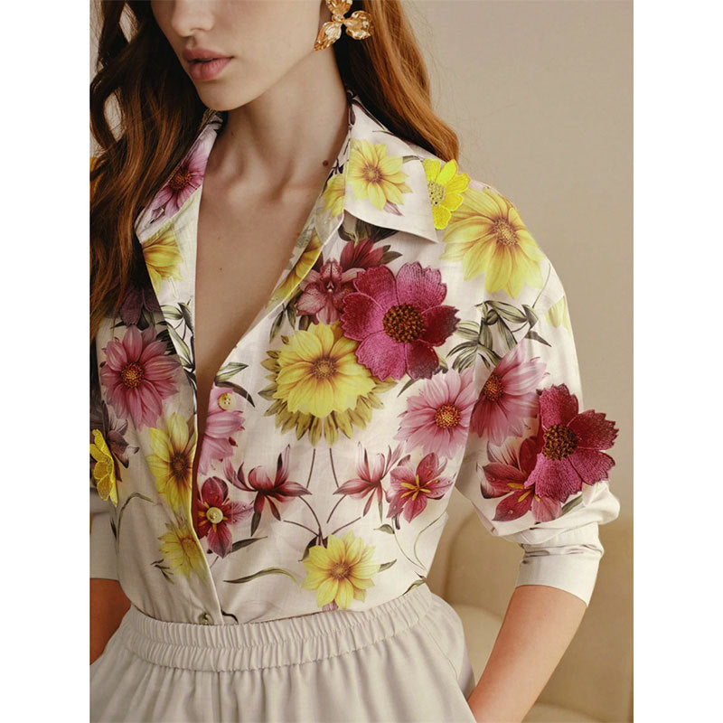 Eleganter Damen-Jumpsuit mit Blumenmuster