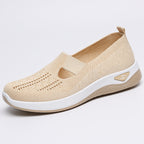 Damen bequeme Slip-On Schuhe mit atmungsaktiver Strickoberfläche EB
