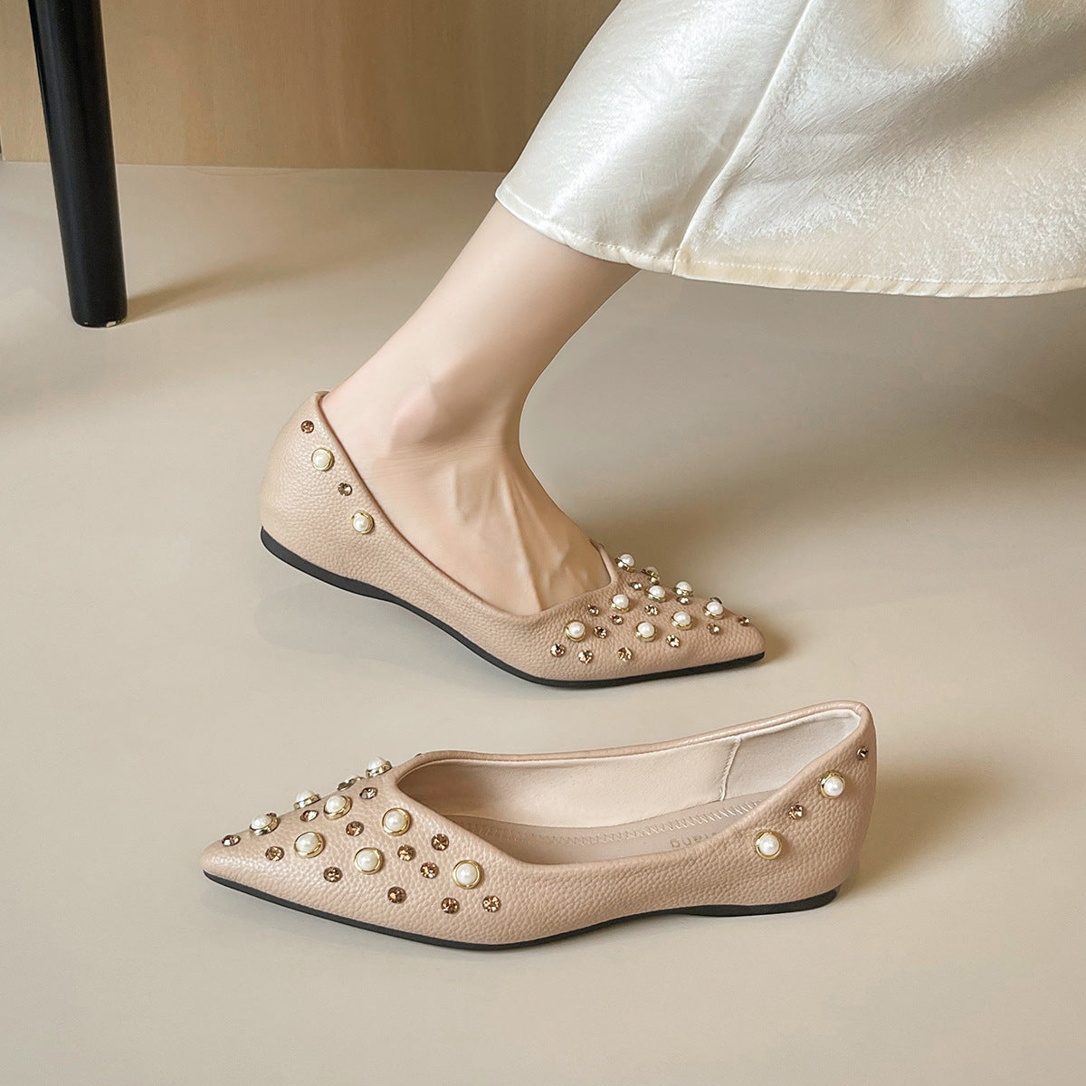 Damen Ballerinas mit modischem Schmuckdetail EB