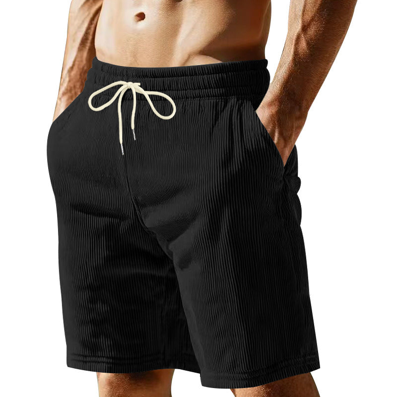 Herren nan knielange Bermudashorts mit elastischem Bund Kordelzug und Seitentaschen EB
