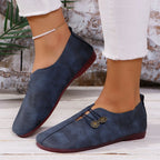 Damen komfortable Slipper mit modischen Knopfdetails EB