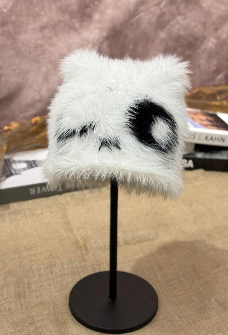 Gemütliche Kunstfell-Mütze mit Katzenohren