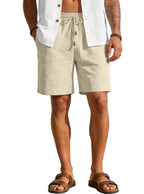 Leichte Herren-Strandbermuda aus Leinenmischung