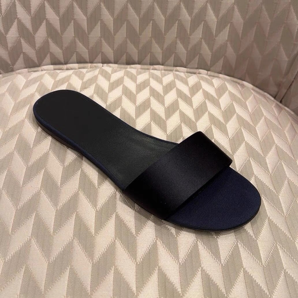 Damen Bequeme Slides mit breitem Riemendesign EB