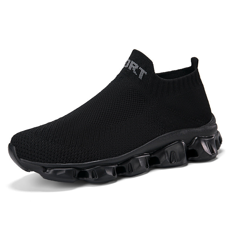 Unisex nan nahtloser Strick-Slip-On mit sockenähnlichem Schaft und skulpturierter Dämpfungssohle EB